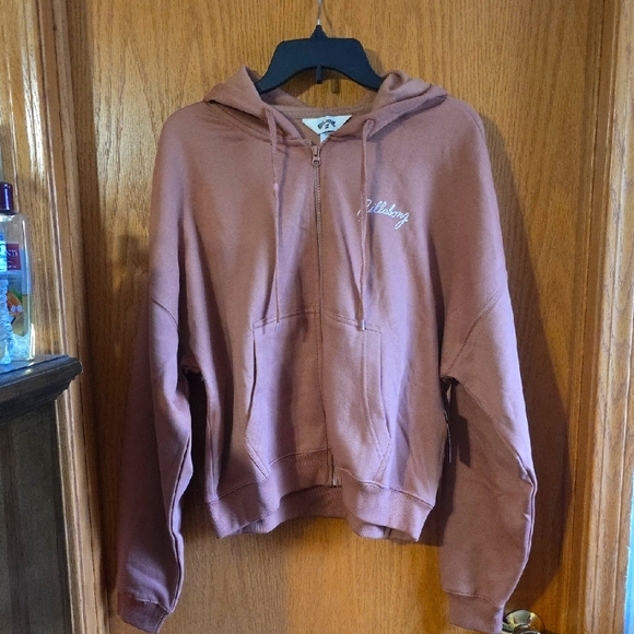 BILLA BONG Pink Hoodie with Embroidered Logo - Picture 1 of 5